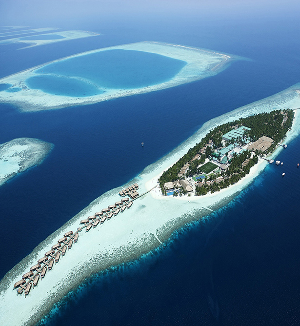 Vista aérea de Vilamendhoo, Maldivas